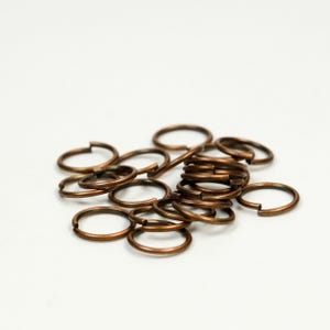 Antique Copper Plated Finish Jump Rings 12mm, 16 Gauge 50 pcs - Bulk Pack