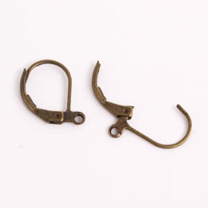 Antique Brass Finish Leverback Earrings earwire 10X16mm 50 pcs - Bulk Pack
