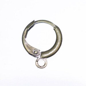 Antique Brass Finish Leverback Earrings: Sturdy Round Ear Wire Hooks, 12mm 30 pcs - Bulk Pack