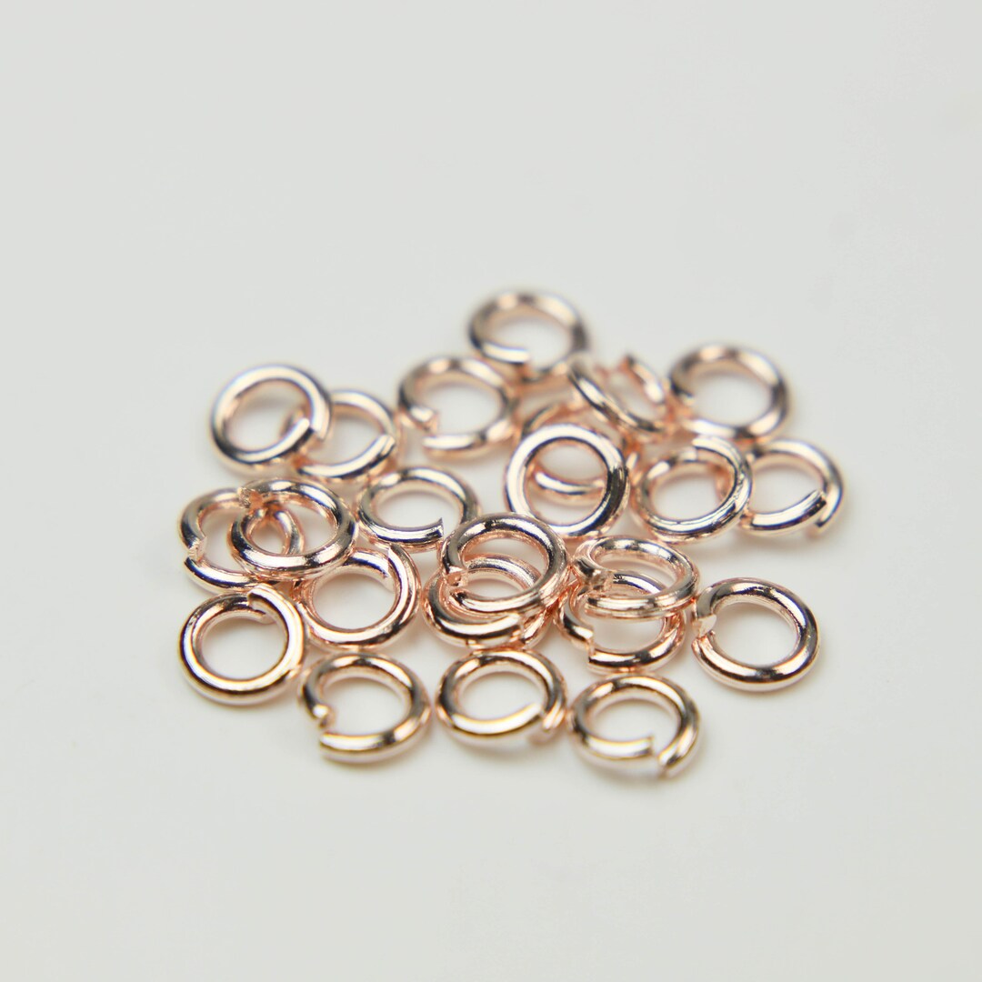 Rose Gold Jump Ring Bulk Open Link 6mm 100 Pcs 1.2mm 16G Etsy