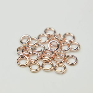 Rose Gold Jump Ring Bulk Open Link - 6mm - 100 Pcs - 1.2mm 16G 16 Gauge Thickness - Round Jewelry Finding Making Connector 12x6mm