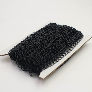 Black Finish Soldered Link Curb Chain: Copper Filled (3.8x4.5mm) 10 feet