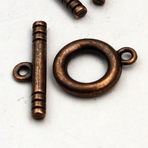 Wholesale 100 sets Antique Copper Plated Finish Toggle Clasps - Ship from California USA