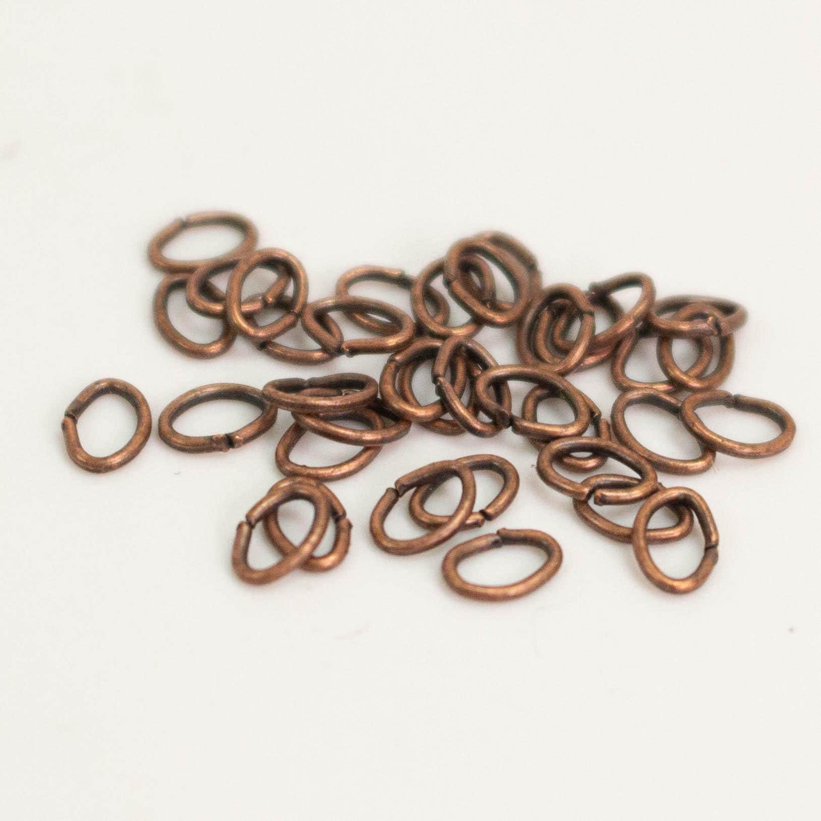 Anellini aperti 5x1 mm - Fabbricazione europea - ramato x50 - Perles & Co