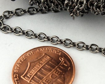 32 ft. of Gunmetal Finished SOLDERED Cable Chain - 3.2x2.8mm SOLDERED LInk - 3430S