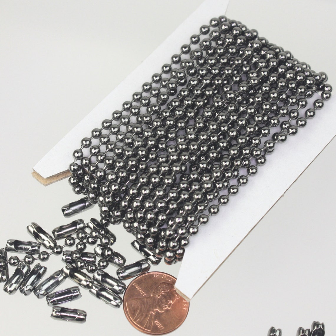 10 Ft Spool of Gunmetal BIG Ball Chain 3.2mm With 5 Etsy