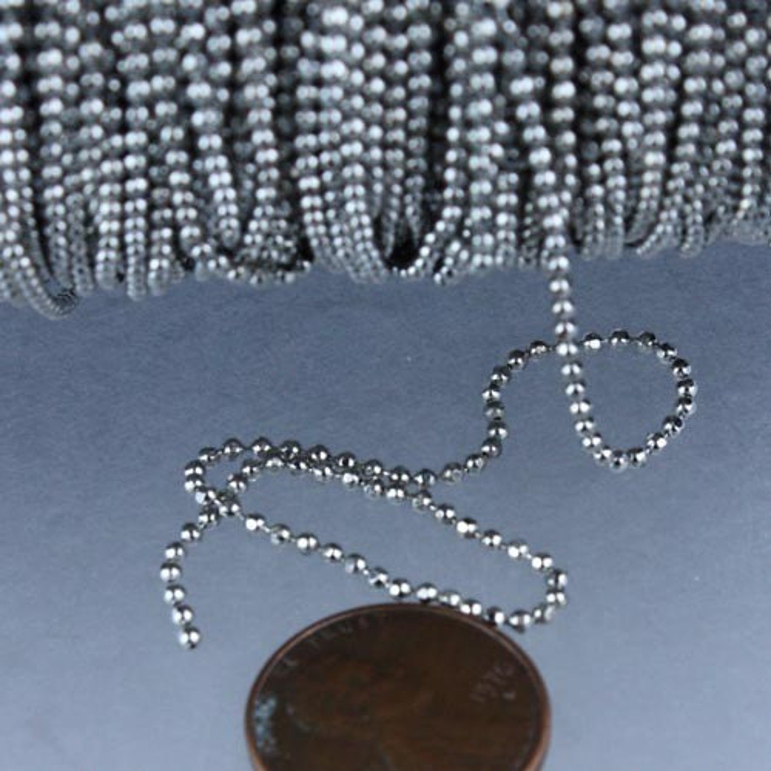 Rhodium Plated Facet BALL Chain 100 Ft. Spool of Bulk Ball Etsy