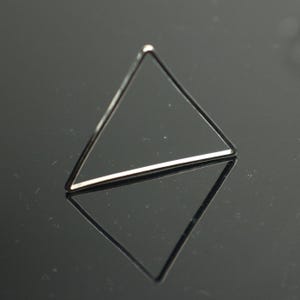 Sterling Silver Plated Brass Triangle Connectors: 29mm Links 15 pcs - Bulk Pack image 1