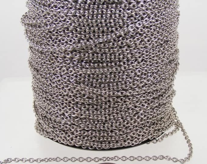 Wholesale Lot Of 5, 10, Or 20 Pcs - 316L Stainless Steel Silver Rolo Chain Necklaces (2mm, 3mm, 4mm, 5mm Width Options) 12 thumbnail image