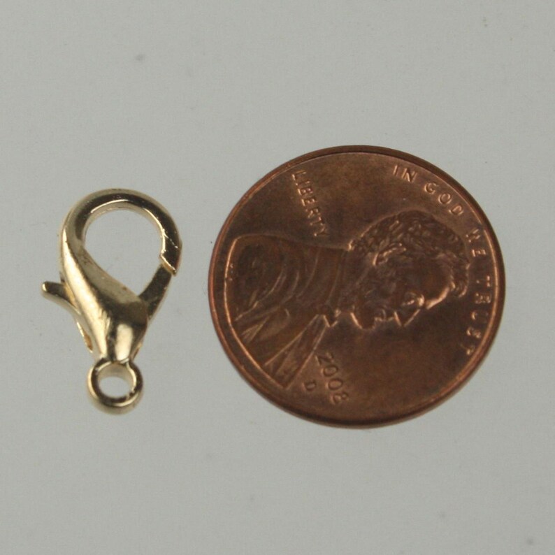 Gold Plated Lobster Claw Clasps (16mm) 20 pcs - Bulk Pack image 2