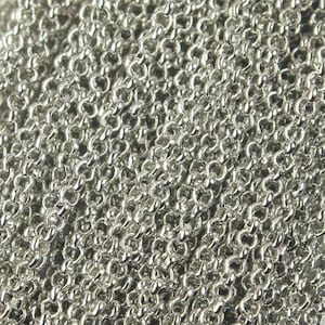 Rhodium Plated Rolo Chain: 2.0mm Soldered Link Plated Fill 32 feet - Bulk Spool