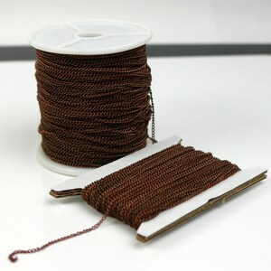 New 10 ft Antique Copper Solder LARGE Link Curb Chain VINTAGE Style  - 1.6mmx2.0mm SOLDERED Link - 1.6L