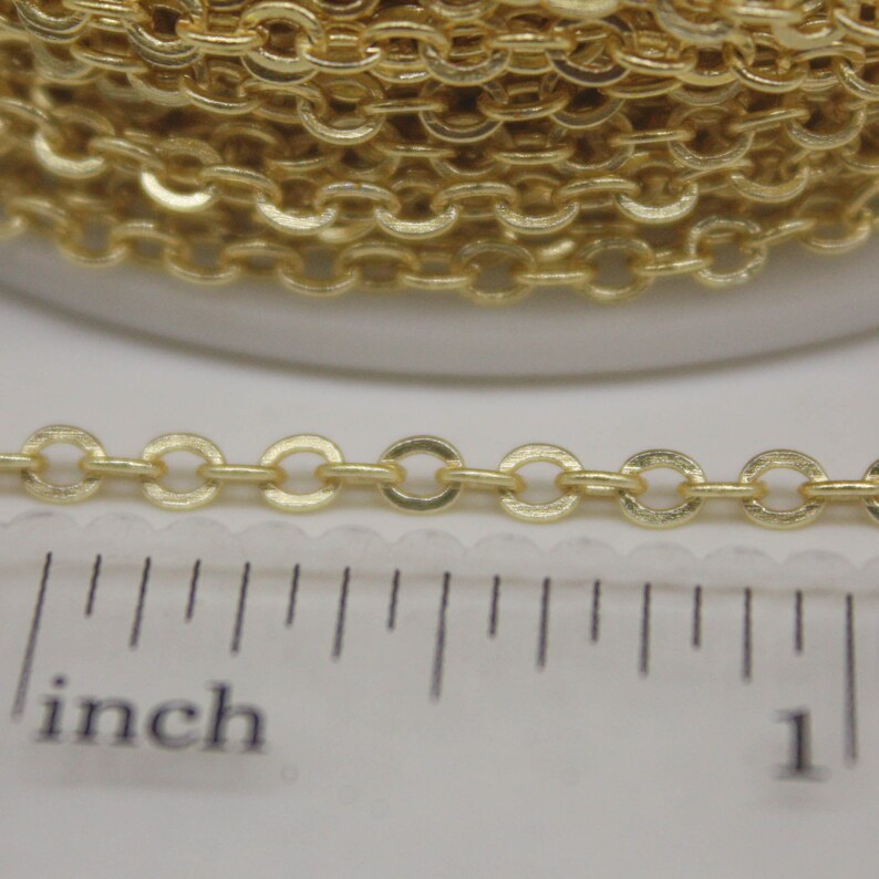 Non Tarnish Flat Cable Chain Bulk 3.4 