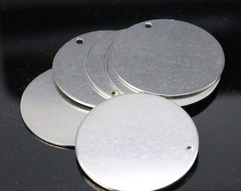 Pezzi stampati in acciaio inossidabile: dischi metallici rotondi da 40 mm, 5 pezzi
