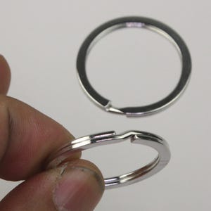 Rhodium Plated Split Rings: Keyring Key Chain Fobs (30mm) 30 pcs - Bulk Pack