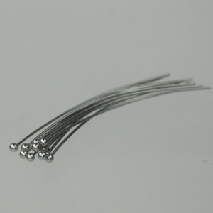 20 Stainless Steel Ball Headpins Head Pins - 2 inch 22 Gauge 22G (5cm) - Ship from California USA