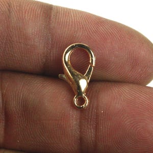 Gold Plated Lobster Claw Clasps (16mm) 20 pcs - Bulk Pack image 3