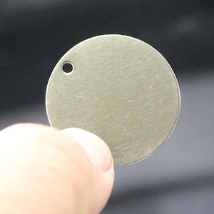 10 pcs of  Stainless Steel Stamping Blanks Disc - 30mm 18 gauge 1.0mm thickness - Blank Stamping Metal Flat Discs Tags