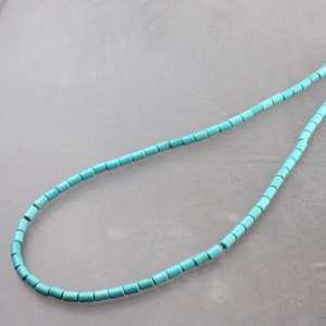 16 inch Howlite Turquoise Tube Cylinder Spacer Beads 3.6x5.4mm - about 74pcs