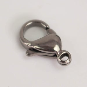 Gunmetal Finish Stainless Steel Lobster Clasps 12x7mm - 10pcs