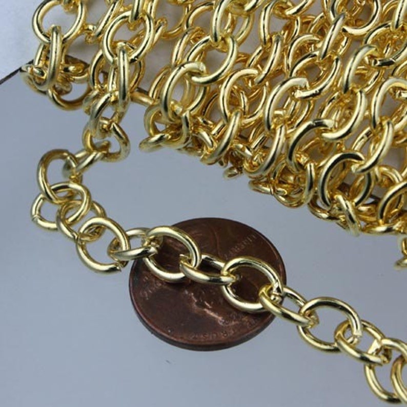 Chunky Fashion Chain 30 Ft of Gold Plated Big Heavy Cable - Etsy India