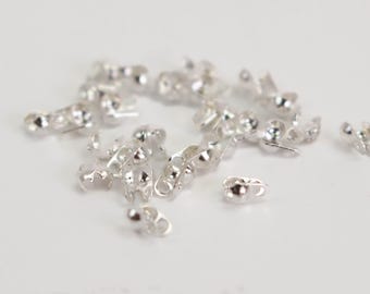 Silver Plated finished ball chain connector for 1.5mm and 1.2mm chain - BALLCON15 100pcs - Wholesale Bulk Lot