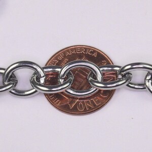 Roestvrijstalen kabelketting: dikke, ongesoldeerde schakels (10,2 x 8,4 mm) 10 voet afbeelding 3