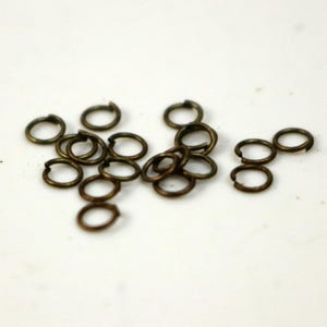 Antique Brass Finish Jump Rings: Thin 3mm, 26 Gauge 200 pcs - Wholesale Bulk Lot