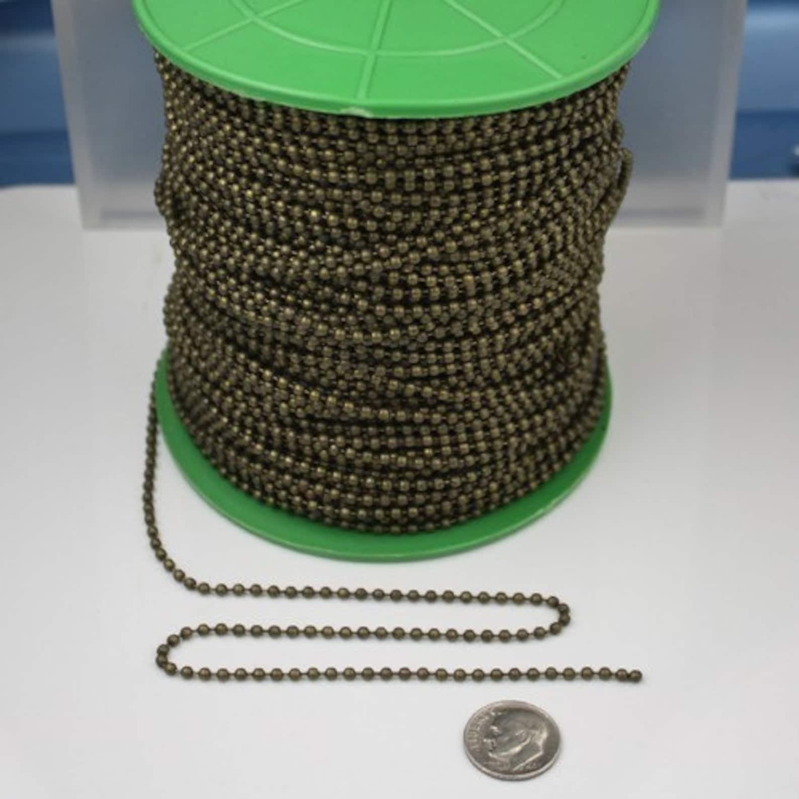 Antique Bronze Chain Bulk 32 Ft. Spool of ROUND BALL Chain Etsy