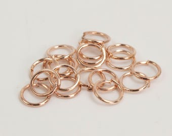 Rose Gold Jump Rings 6mm 21g– Jewelry Making Connectors, 200 Pcs