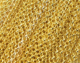 Gold Plated Rolo Chain: 2mm Soldered Links, Bulk 100 feet