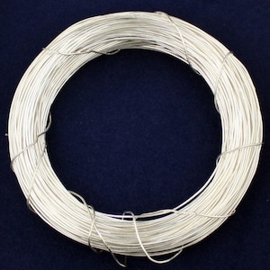 26G Sterling Silver round wire Half - Hard 5 feet