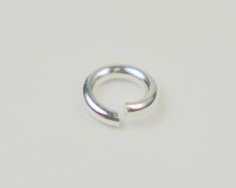 925 Pure Solid Sterling Silver Open Jump Ring - 5mm 18 Gauge 18G 1.0mm Thickness