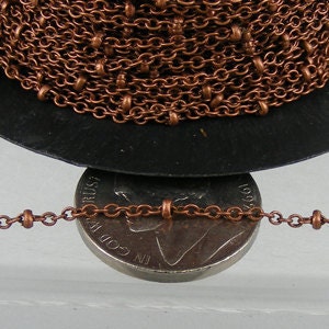 32 ft spool Antiqued Brass round cable chain 2X2.5mm