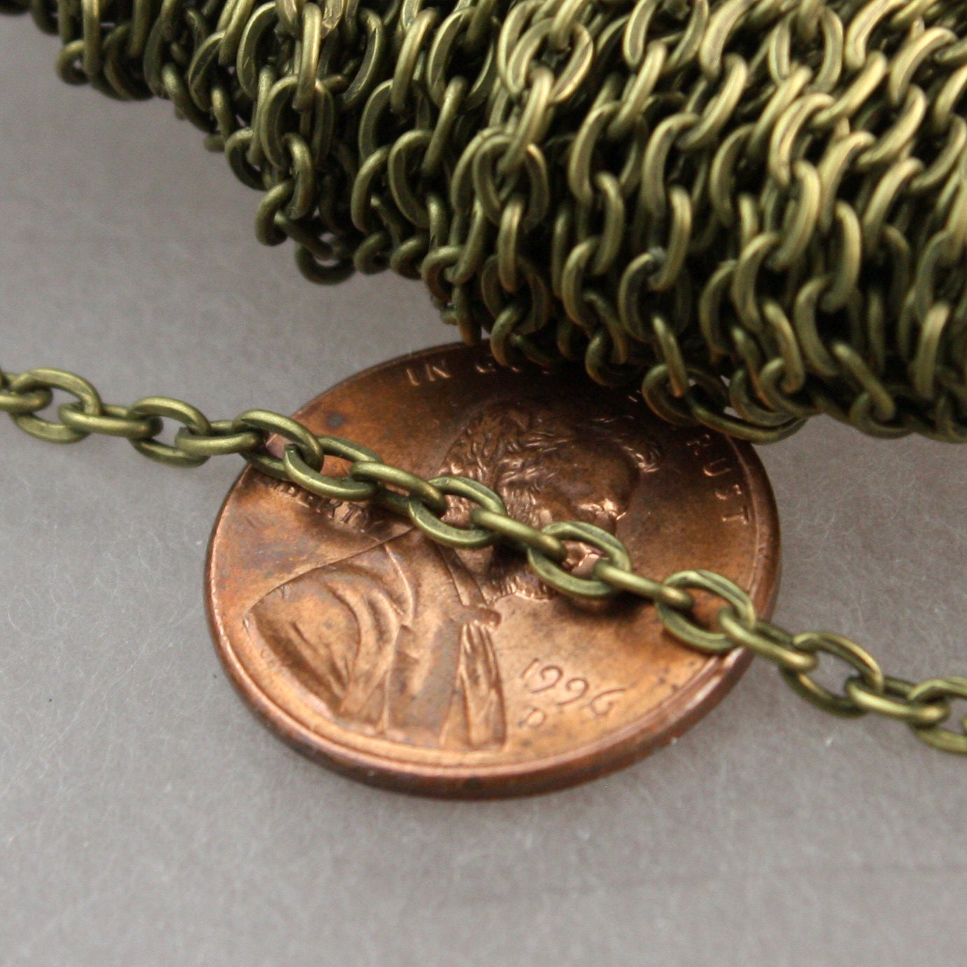 Antique Brass Cable Chain: 300 Ft, 3.7x2.7mm Unsoldered Links - Etsy, image size:1382x1382