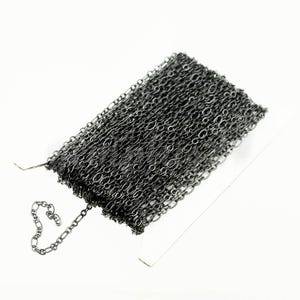 Black Finished Figure 8 Chain: 4.5x3.8mm Soldered Link Connector 10 feet - 4538FIG8