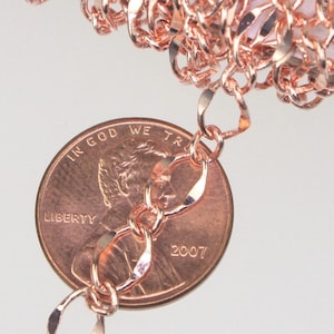 Bright Copper Plated Curb Chain: 5x8mm Soldered Links 10 feet - 58FIG