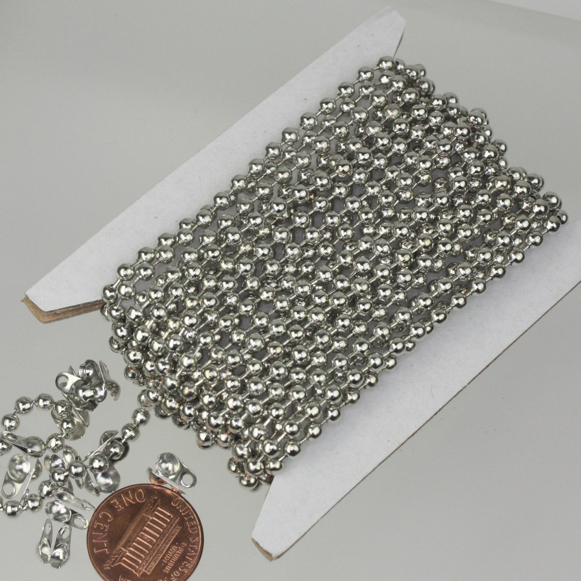 10 Ft Spool of Rhodium Plated BIG Ball Chain 3.2mm With 5 Etsy