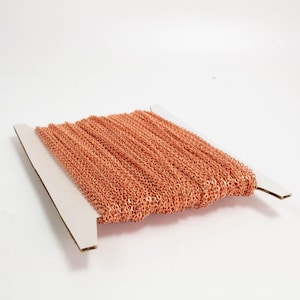 32 Feet Anti Tarnishing Coating Bright Copper Plated Flat Cable Chain 2.4x1.7mm Soldered Links - Professional Jewelry Making ATC2417F