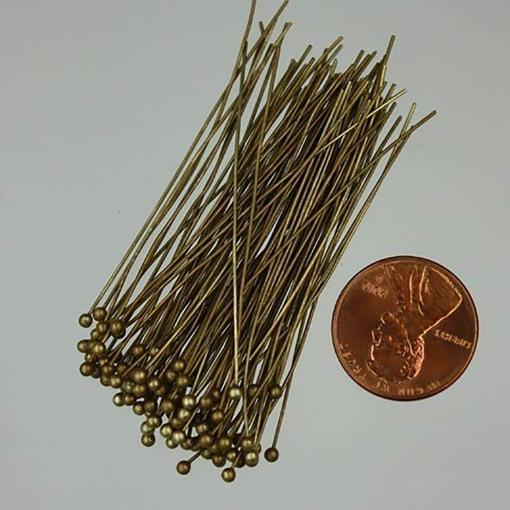 100 Perni Testa Sferica Oro E Argento - 50mm Per Creazione