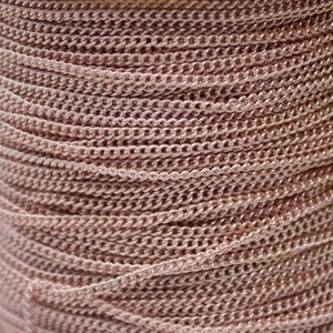 New 3 Non Tarnish Curb Chain - Rose Gold Plated Solder Curb Chain - 1.6mm Link - Anti Tarnish Free Resistant Curb Chain - AT1.6S