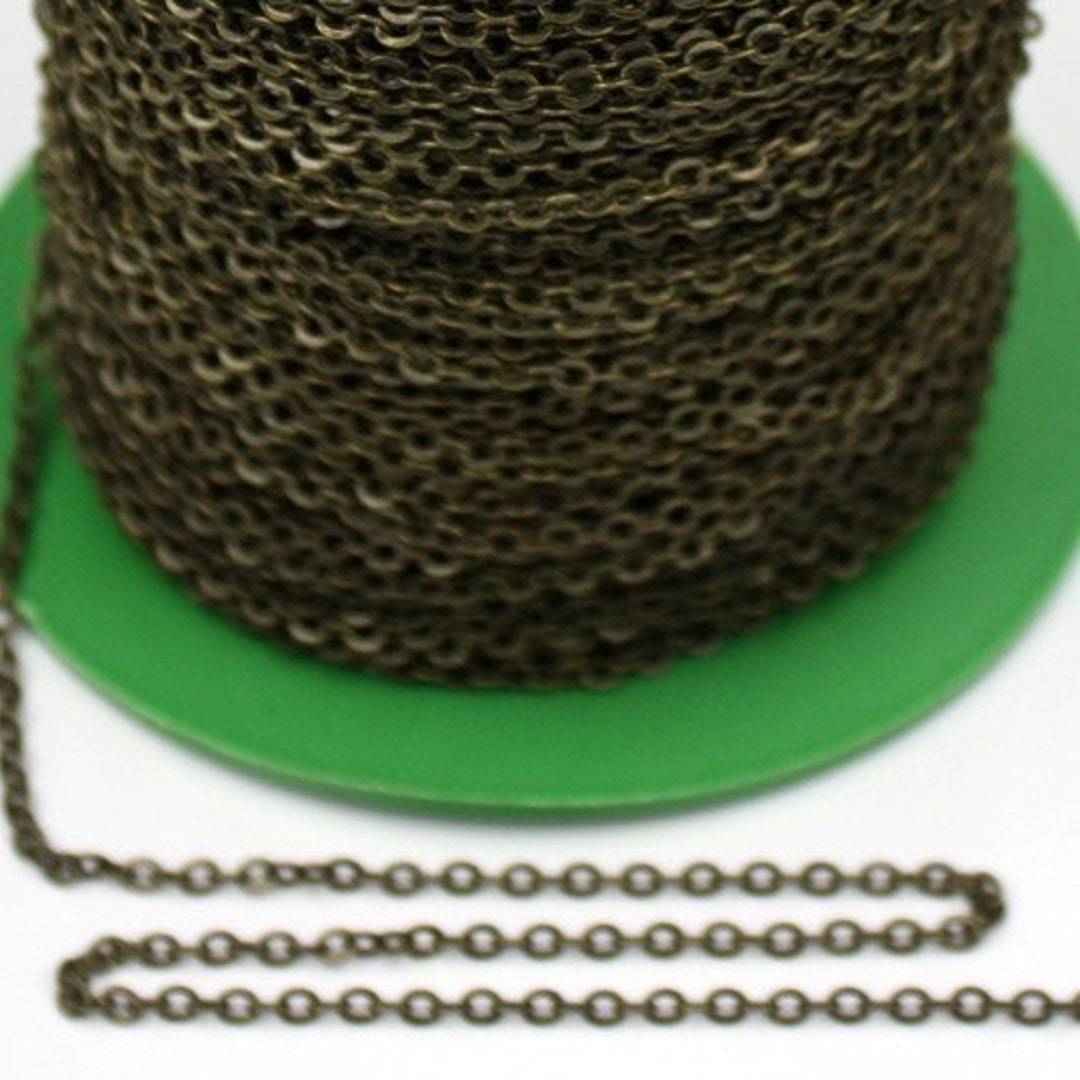 1 Ft 6.3 x 9.3 Antique Brass Cable Chain