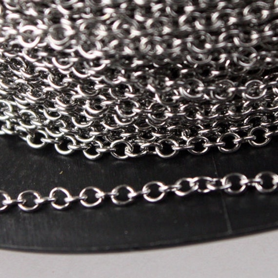 Stainless Steel Chain Bulk, 10 Ft of Surgical Stainless Steel