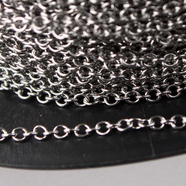 Stainless Steel chain bulk 10 ft of Surgical Stainless Steel image 1