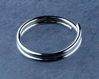 200 pcs of Rhodium Finished Split Rings - 10mm