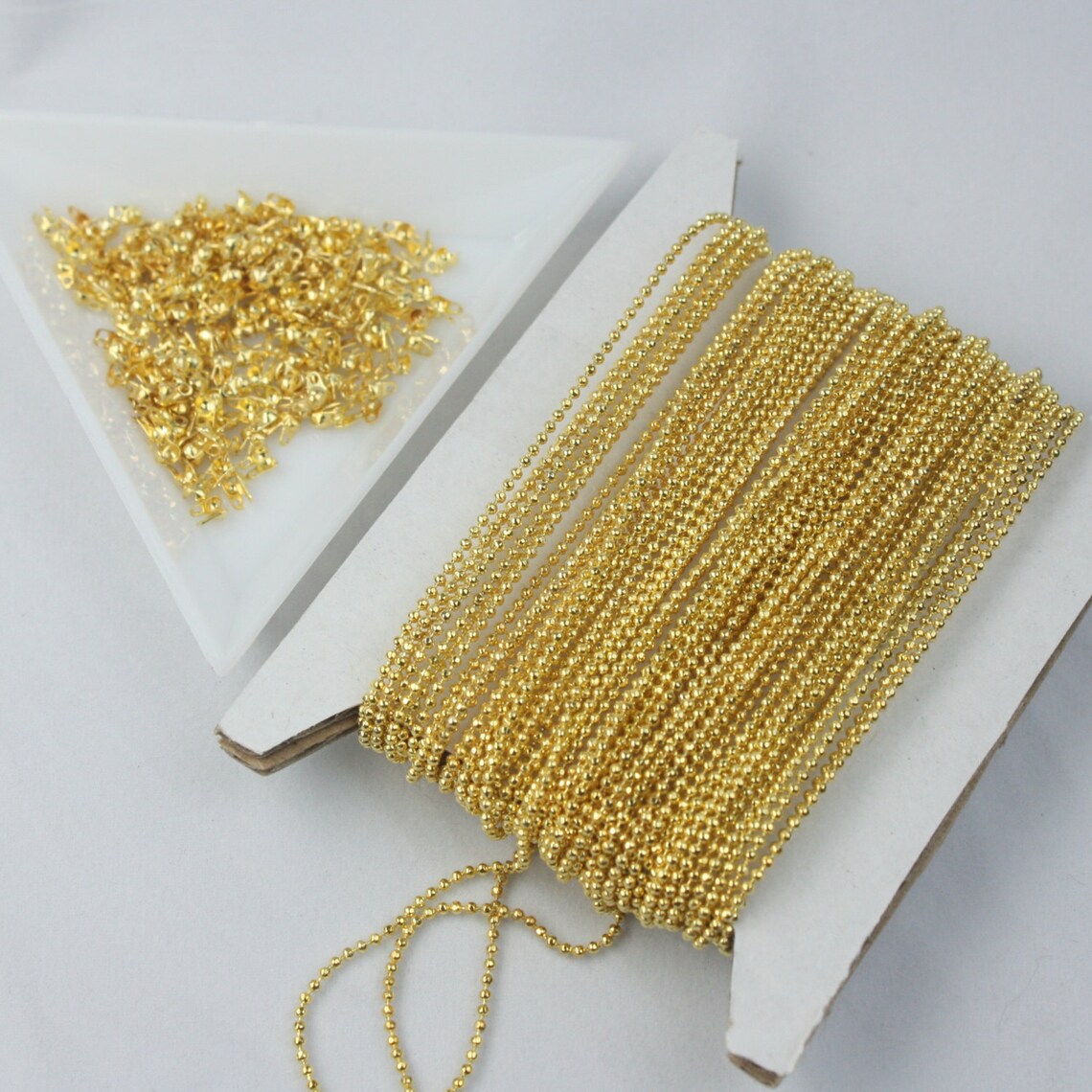 Gold Plated Ball Chain Bulk 10 Ft. Spool of FACET Micro Ball Etsy