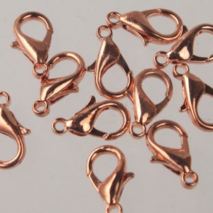 NEW New 25 pcs of Bright Copper BIG Large lobster claw clasp - 14x8mm- LOB14