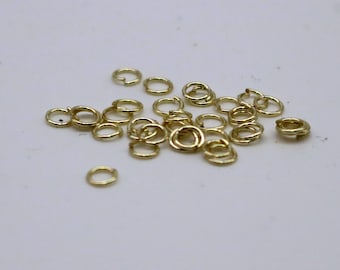 200 pcs 3mm Thin Jump Rings, TARNISH Resistant Tarnish FREE Anti Tarnished 18K Gold, Jump Rings Open 3x0.4mm 26 Gauge 26G - AT4x3