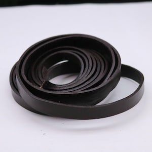 Dark Brown Genuine Leather Strap: 3/8 inch, Long 7 feet