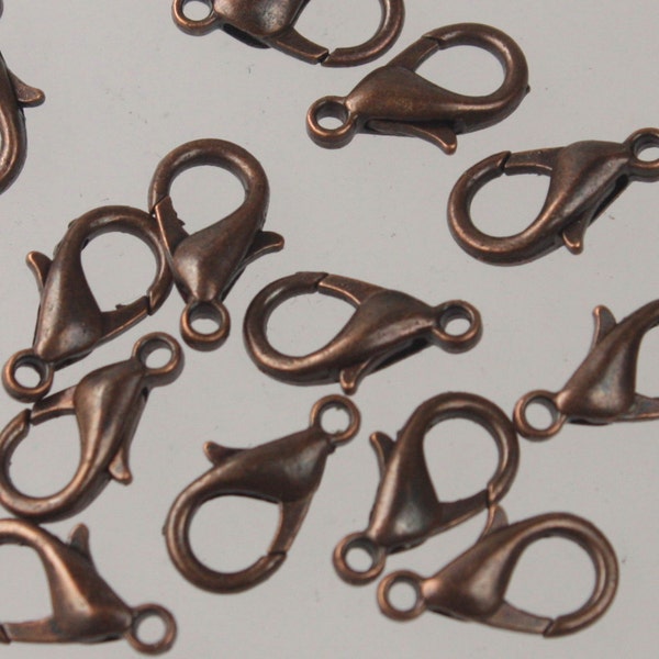 NEW New 25 pcs of Antique Copper BIG Large lobster claw clasp - 14x8mm- LOB14